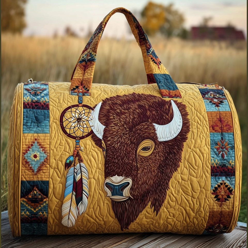 Native Buffalo Quilted Duffle Bag GFTOTP10749