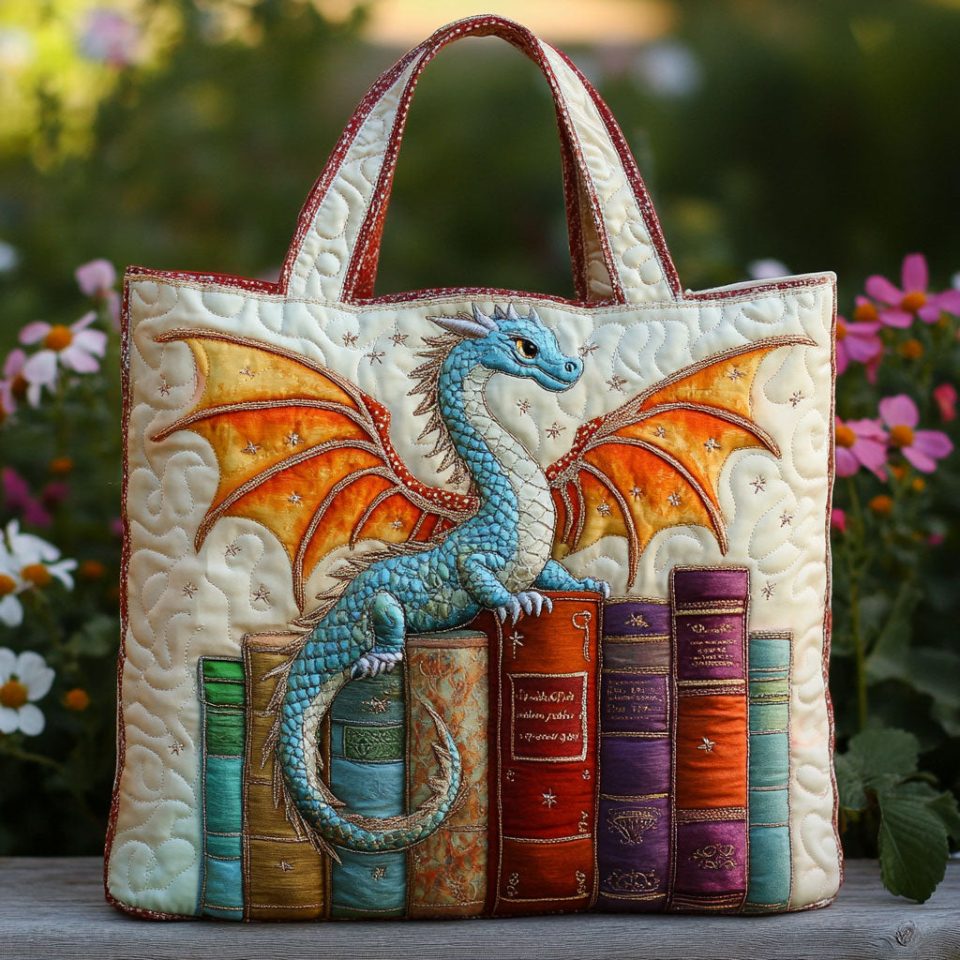 Emerald Book Guardian CW0110008CL Quilted Tote Bag
