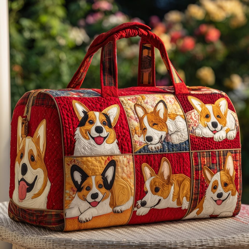Corgi Quilted Duffle Bag GFTOMA3498