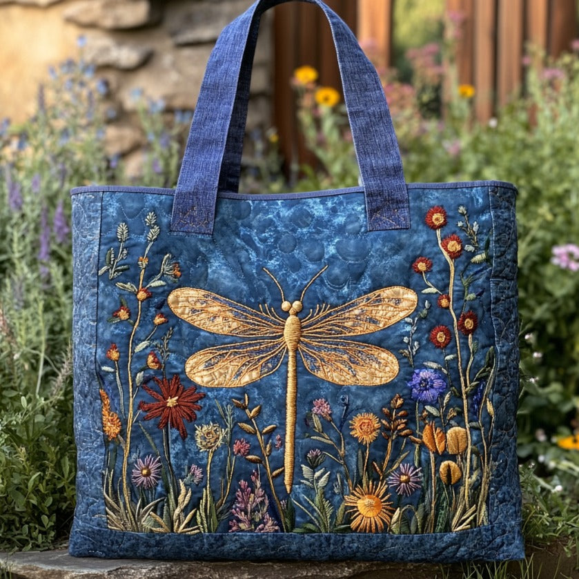 Golden Dragonfly XR2509010CL Quilted Tote Bag