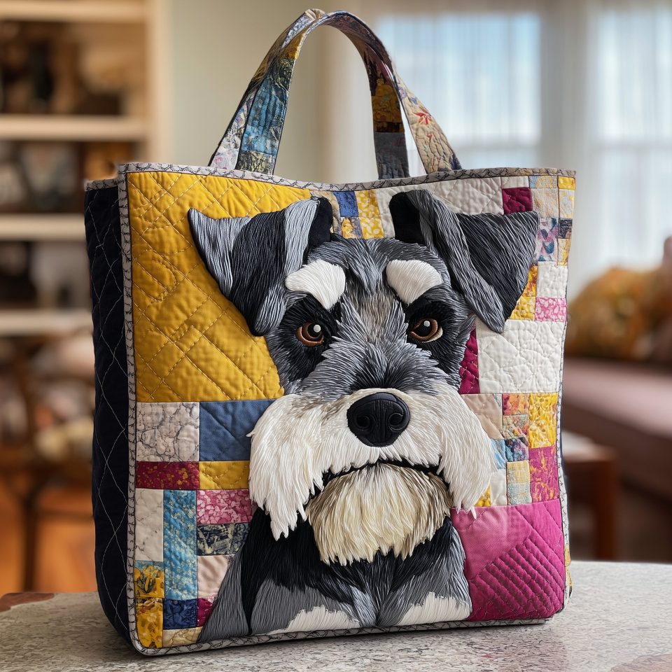 Schnauzer Quilted Tote Bag GFTOTP9872